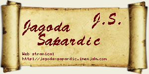 Jagoda Sapardić vizit kartica